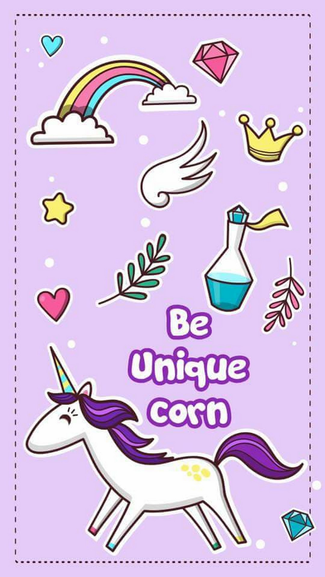 Unicorn iPhone Wallpaper Design with high-resolution 1080x1920 pixel. You can set as wallpaper for Apple iPhone X, XS Max, XR, 8, 7, 6, SE, iPad. Enjoy and share your favorite HD wallpapers and background images