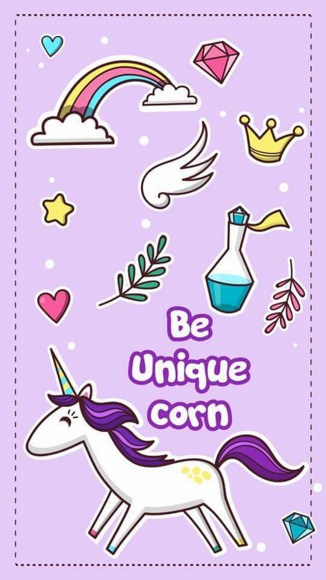 Unicorn iPhone Wallpaper Design - Cute iPhone Wallpaper