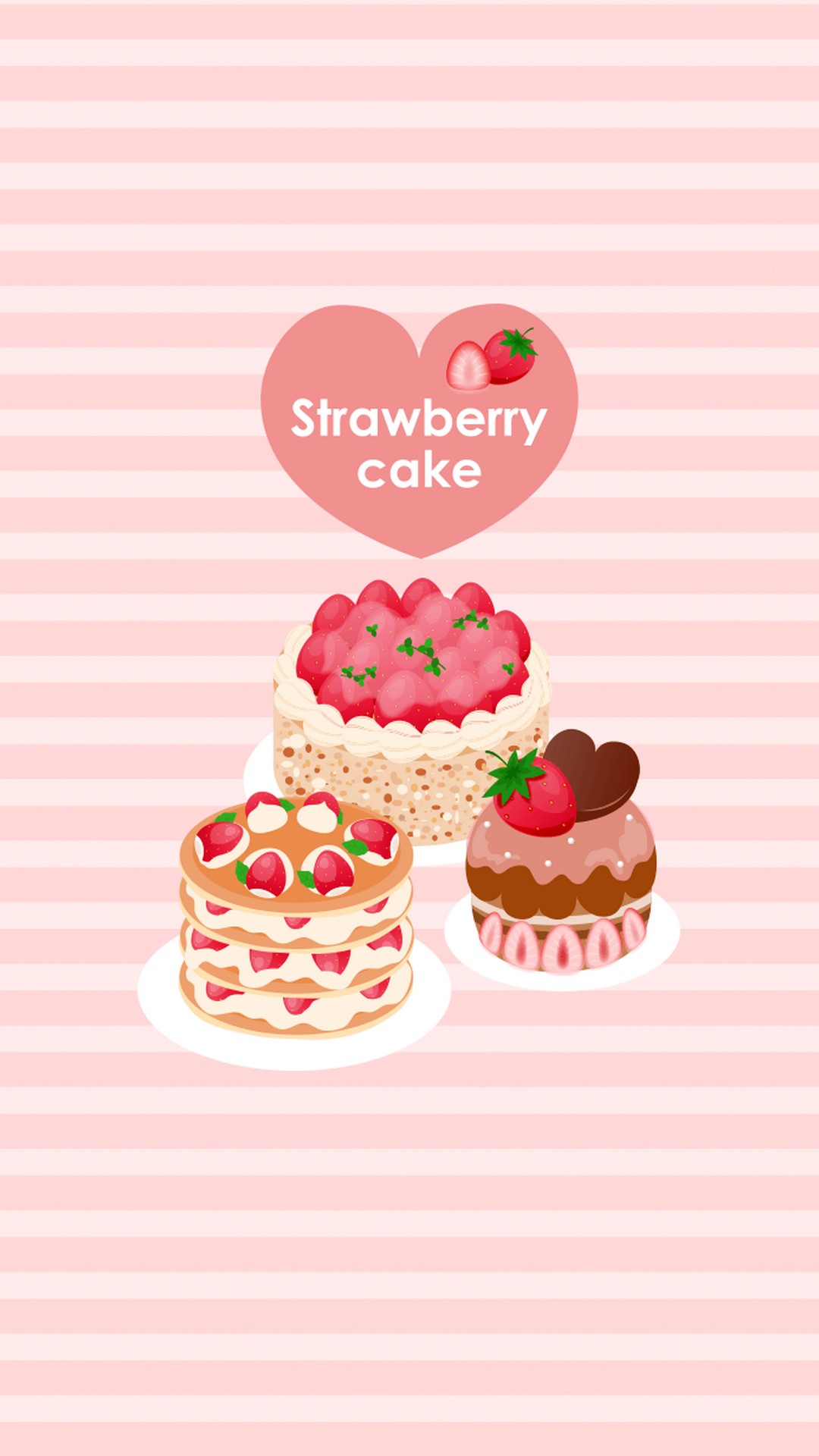 Strawberry Cake iPhone Wallpaper in HD with high-resolution 1080x1920 pixel. You can set as wallpaper for Apple iPhone X, XS Max, XR, 8, 7, 6, SE, iPad. Enjoy and share your favorite HD wallpapers and background images
