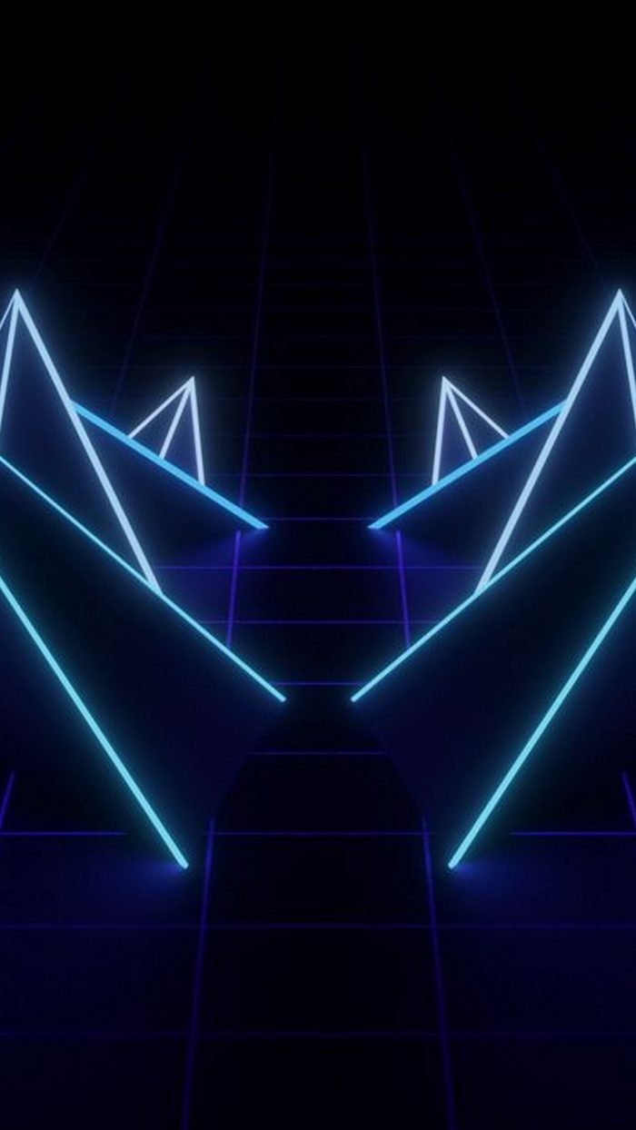 Blue Neon iPhone Home Screen Wallpaper 2023 Cute iPhone Wallpaper